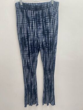 Topshop Navy and Light Blue Tie-Dye Flare Leggings